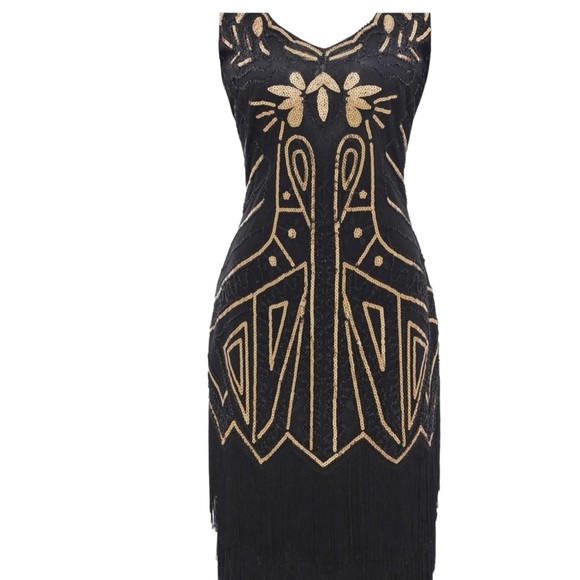 Babeyond 1920’s Flapper Fringed Dress - Picture 3 of 7